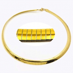8 mm stainless steel Omega collar necklace wholesale