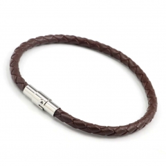 Stainless steel jewelry men's leather bangles wholesale