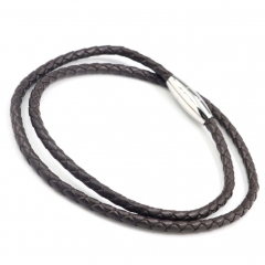 Stainless steel jewelry men's leather bangles wholesale