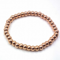 Stainless steel beaded elastic cord bracelet wholesale