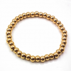 Stainless steel beaded elastic cord bracelet wholesale