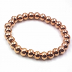 Stainless steel beaded elastic cord bracelet wholesale