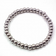 Stainless steel beaded elastic cord bracelet wholesale