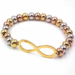Stainless steel beaded elastic cord bracelet wholesale
