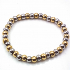 Stainless steel beaded elastic cord bracelet wholesale