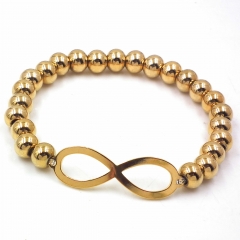 Stainless steel beaded elastic cord bracelet wholesale