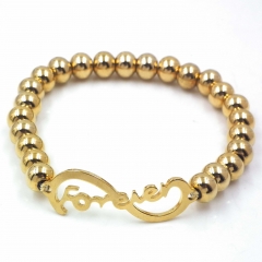 Stainless steel beaded elastic cord bracelet wholesale