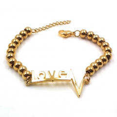 Stainless steel women's jewelry beaded bracelet wholesale