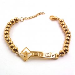 Stainless steel women's jewelry beaded bracelet wholesale