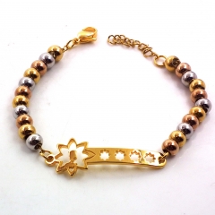 Stainless steel women's jewelry beaded bracelet wholesale