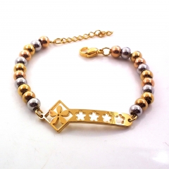 Stainless steel women's jewelry beaded bracelet wholesale