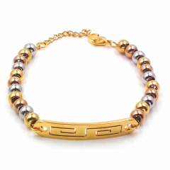 Stainless steel women's jewelry beaded bracelet wholesale