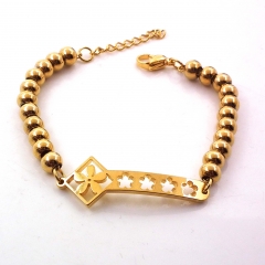 Stainless steel women's jewelry beaded bracelet wholesale