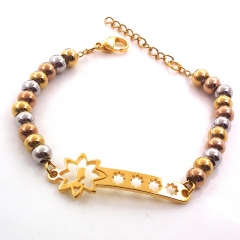 Stainless steel women's jewelry beaded bracelet wholesale
