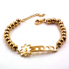 Stainless steel women's jewelry beaded bracelet wholesale