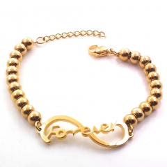 Stainless steel women's jewelry beaded bracelet wholesale