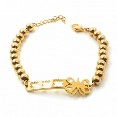 Stainless steel women's jewelry beaded bracelet wholesale