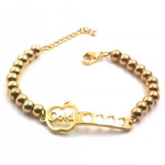 Stainless steel women's jewelry beaded bracelet wholesale