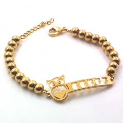 Stainless steel women's jewelry beaded bracelet wholesale