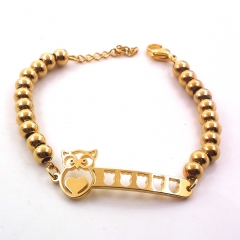 Stainless steel women's jewelry beaded bracelet wholesale