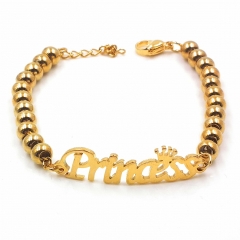 Stainless steel women's jewelry beaded bracelet wholesale