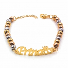 Stainless steel women's jewelry beaded bracelet wholesale