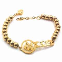 Stainless steel women's jewelry beaded bracelet wholesale