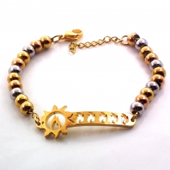 Stainless steel women's jewelry beaded bracelet wholesale