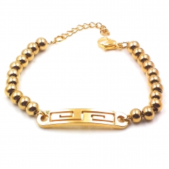 Stainless steel women's jewelry beaded bracelet wholesale