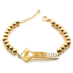 Stainless steel women's jewelry beaded bracelet wholesale