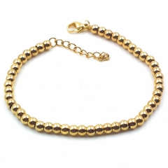 Stainless steel women's jewelry beaded bracelet wholesale