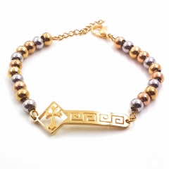Stainless steel women's jewelry beaded bracelet wholesale