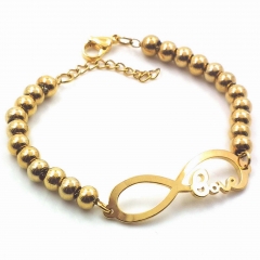 Stainless steel women's jewelry beaded bracelet wholesale