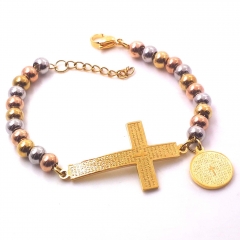 Stainless steel women's jewelry beaded bracelet wholesale