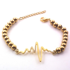 Stainless steel women's jewelry beaded bracelet wholesale