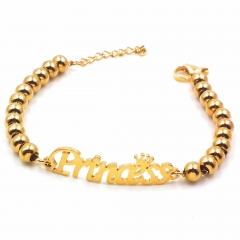 Stainless steel women's jewelry beaded bracelet wholesale