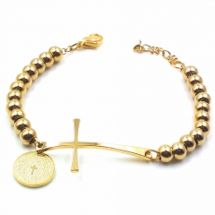 Stainless steel women's jewelry beaded bracelet wholesale