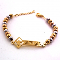 Stainless steel women's jewelry beaded bracelet wholesale