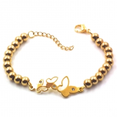 Stainless steel women's jewelry beaded bracelet wholesale