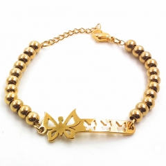 Stainless steel women's jewelry beaded bracelet wholesale