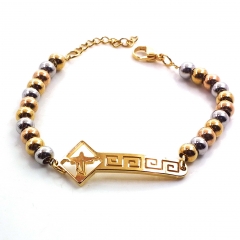 Stainless steel women's jewelry beaded bracelet wholesale