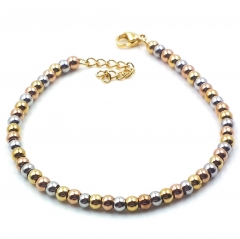 Stainless steel women's jewelry beaded bracelet wholesale