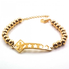 Stainless steel women's jewelry beaded bracelet wholesale