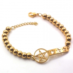 Stainless steel women's jewelry beaded bracelet wholesale