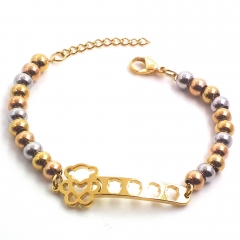 Stainless steel women's jewelry beaded bracelet wholesale