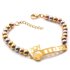 Stainless steel women's jewelry beaded bracelet wholesale