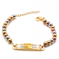Stainless steel women's jewelry beaded bracelet wholesale