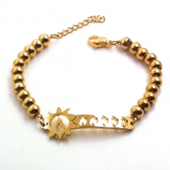 Stainless steel women's jewelry beaded bracelet wholesale