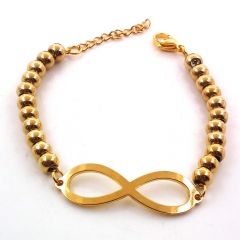 Stainless steel women's jewelry beaded bracelet wholesale