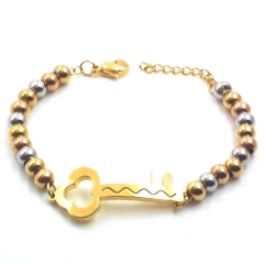 Stainless steel women's jewelry beaded bracelet wholesale